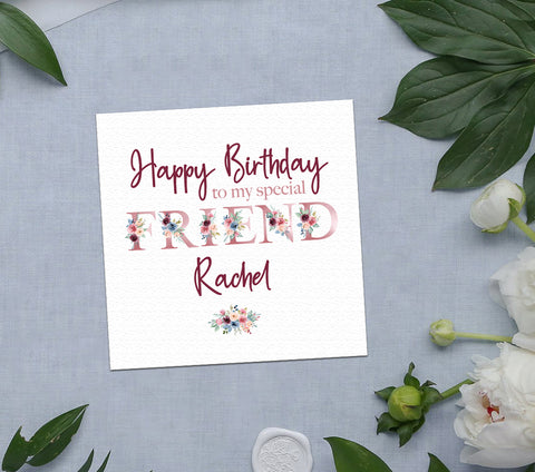 Personalised Friend Birthday Card