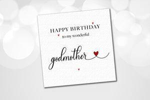 Godmother Birthday Card