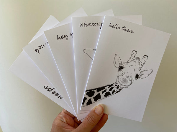 Quirky Giraffe Note Cards