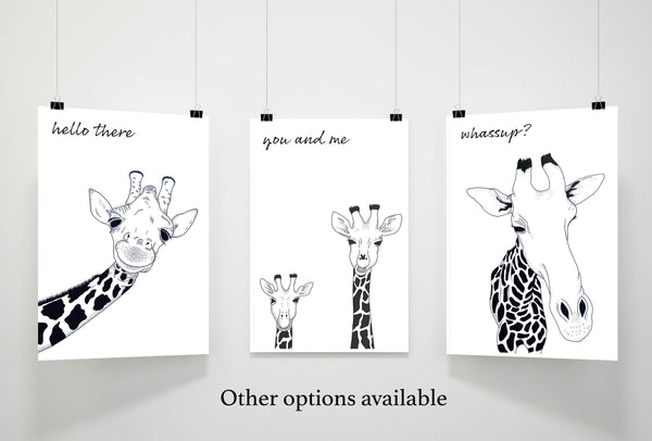 Hello There Giraffe Print