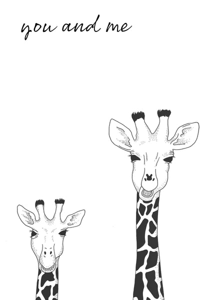 You and Me Giraffe print