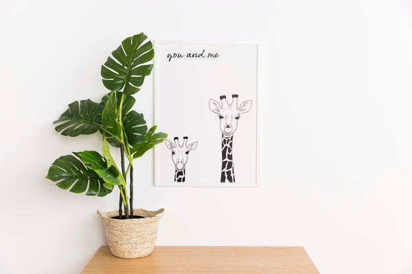 You and Me Giraffe print