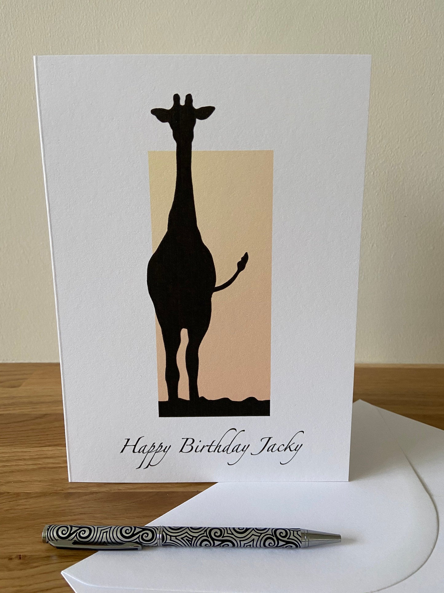 Personalised Giraffe Birthday Card