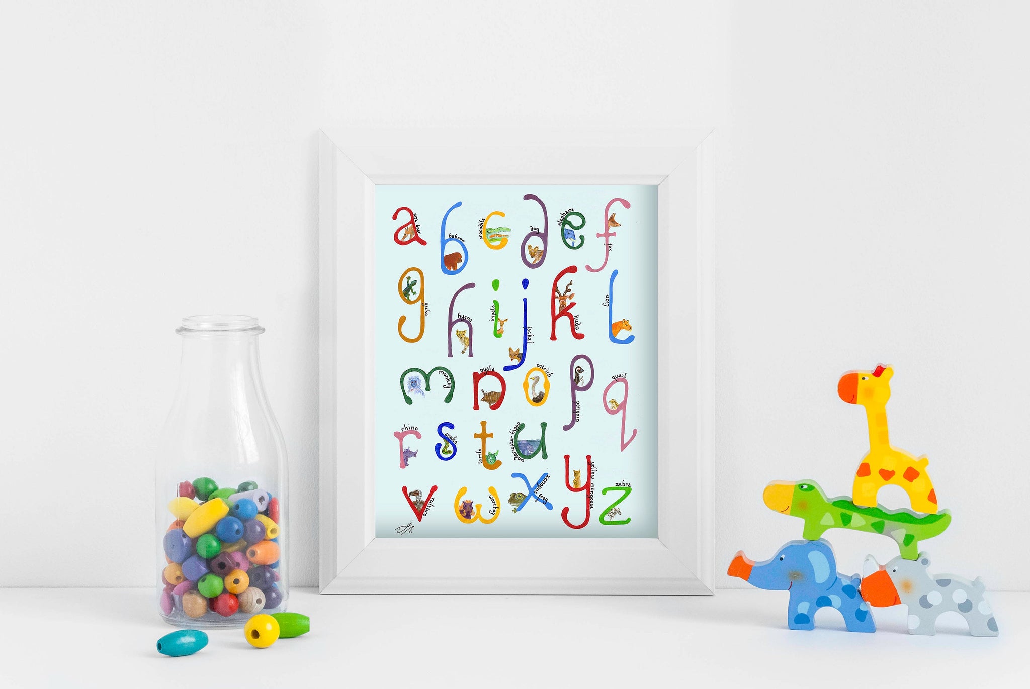 African Animal ABC Print