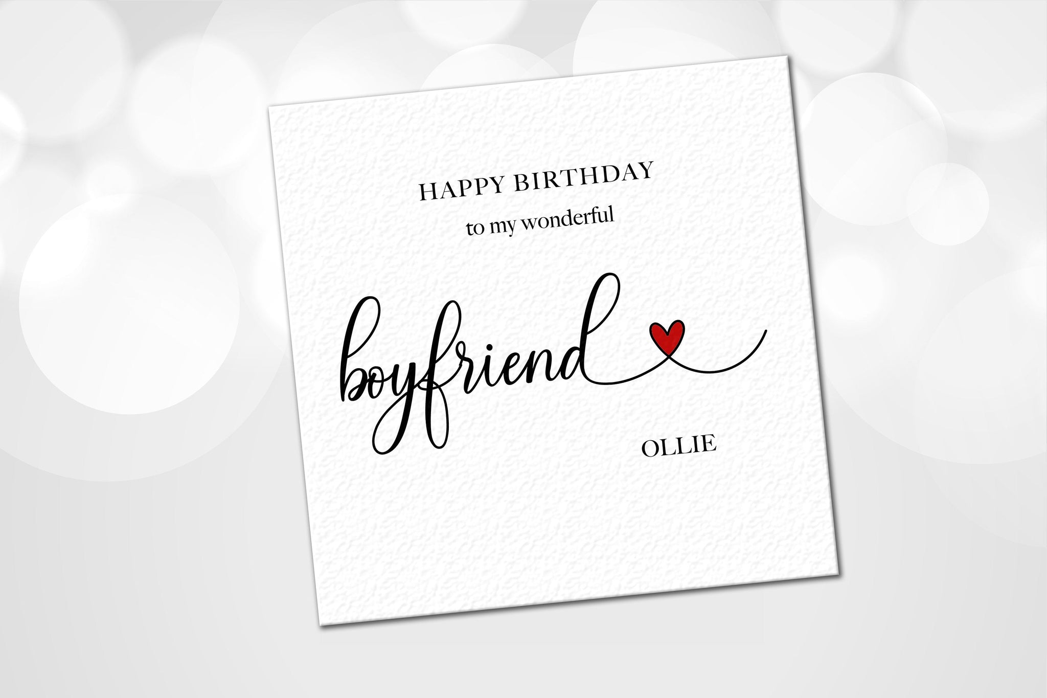Personalised Boyfriend Birthday Card