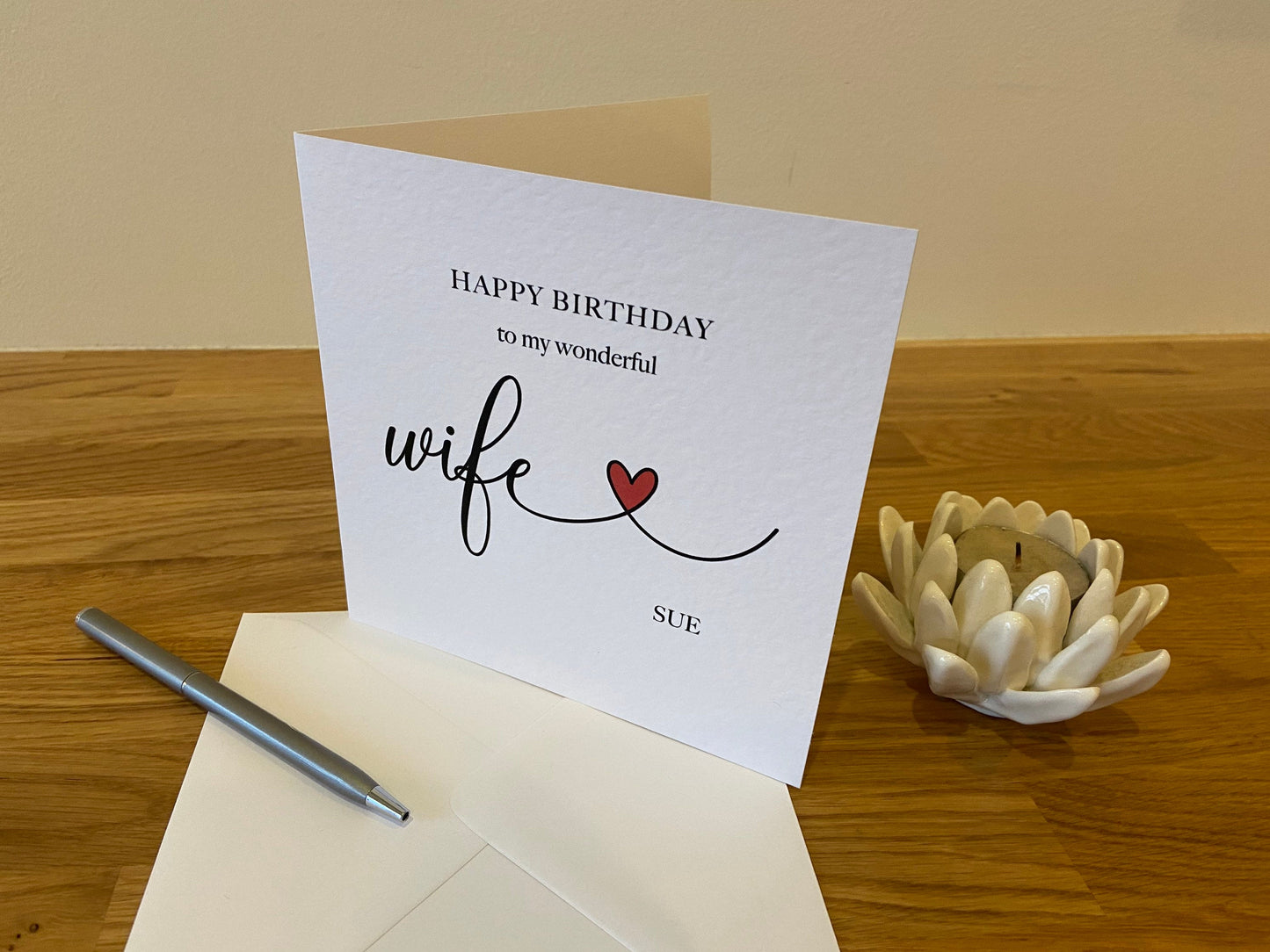 Personalised Wife Birthday Card