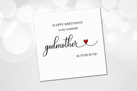 godmother birthday card