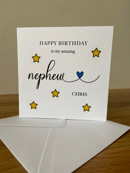Personalised Nephew Birthday Card