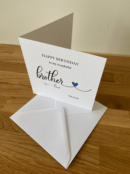 Personalised Brother-in-law Birthday Card