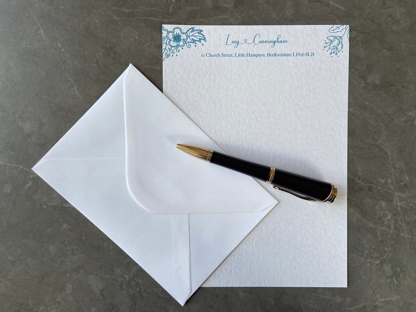 Personalised Floral Writing Paper Set