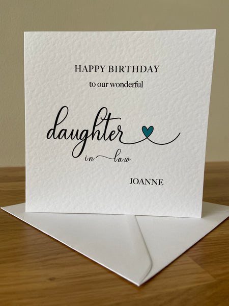 Daughter-in-law Birthday Card
