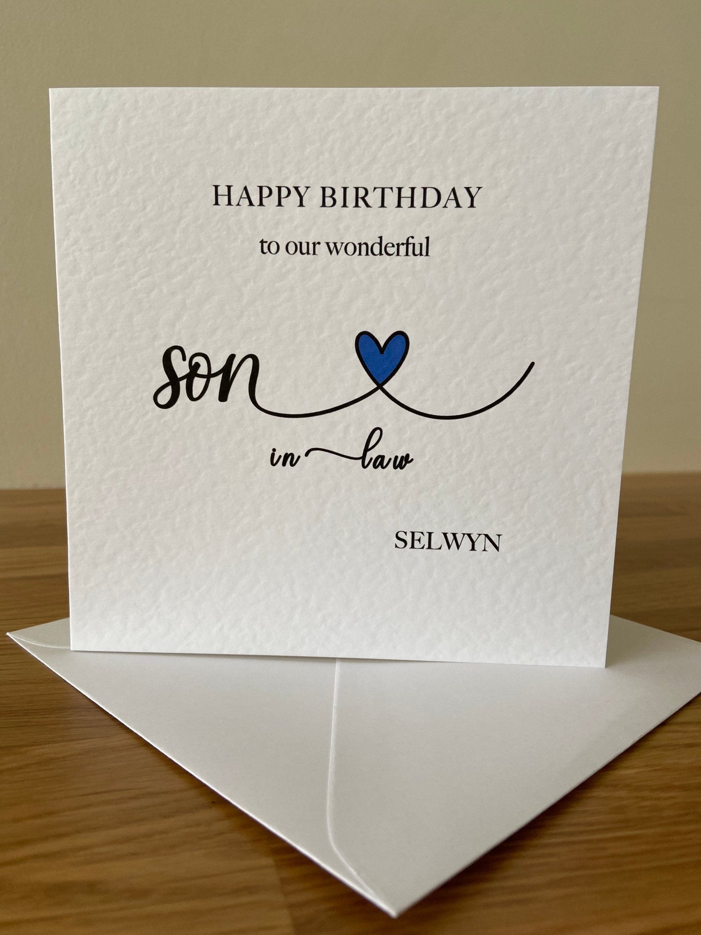 Personalised Son-in-law Birthday Card