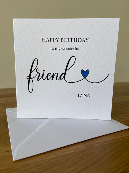 Personalised Friend Birthday Card