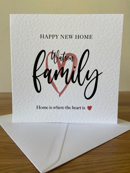 Personalised New Home Card