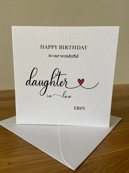 Daughter-in-law Birthday Card