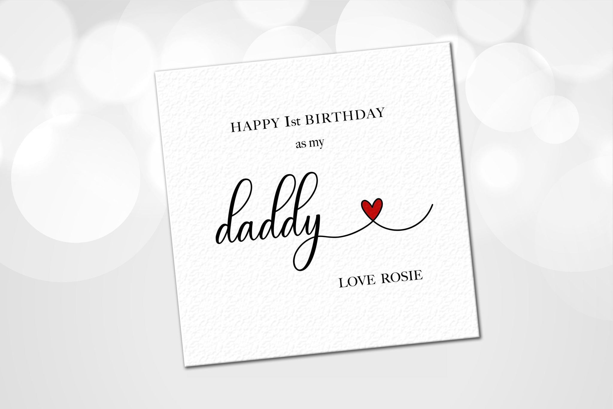 First Birthday as Daddy Card Personalised Card