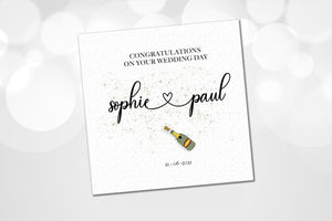 personalised wedding card