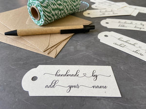 Personalised "Handmade By" Tags
