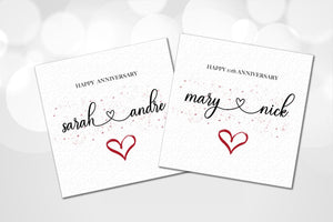Personalised Anniversary Card