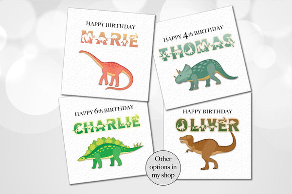 Dinosaur Tyrannosaurus Birthday Card