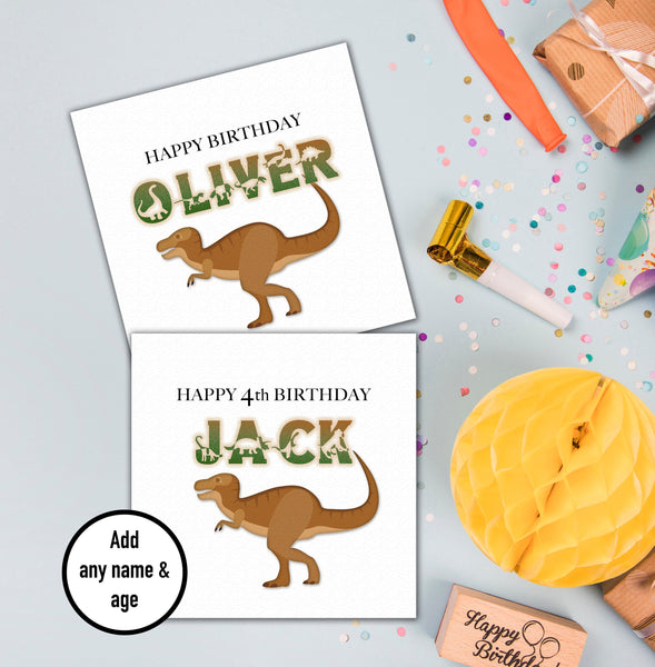 Dinosaur Tyrannosaurus Birthday Card