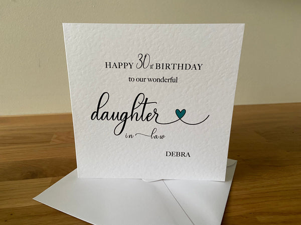 Daughter-in-law Birthday Card