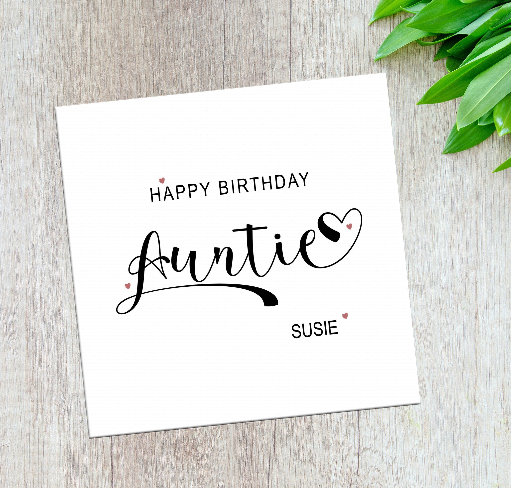 Personalised Auntie Birthday Card