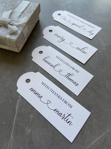 Wedding or Party Favour Gift Tags - personalised