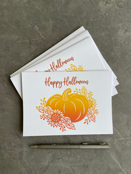 Set of 4 Happy Halloween Cards