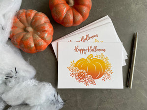 Set of 4 Happy Halloween Cards