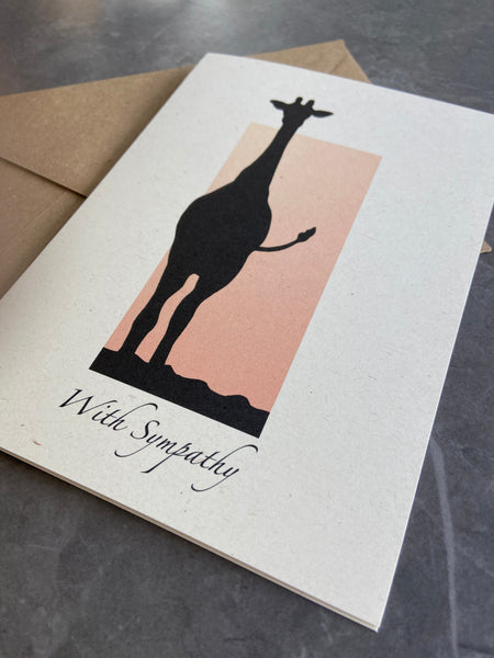 With sympathy card