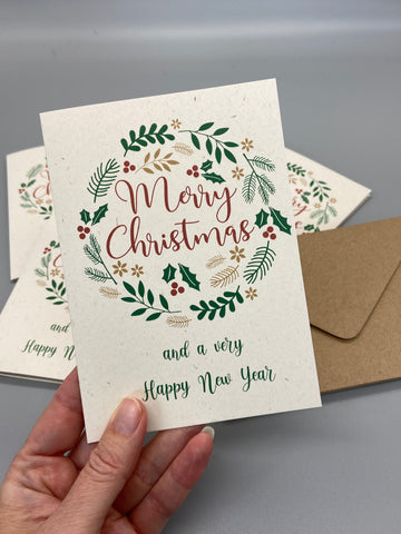Recycled Christmas Card Set