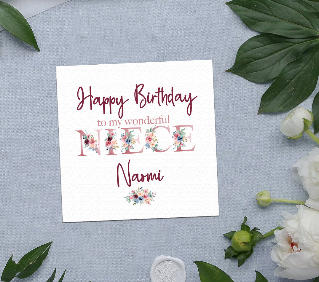 Personalised Niece Birthday Card