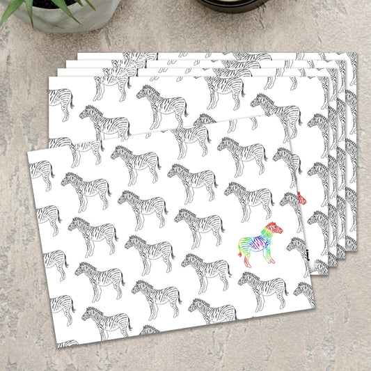 Zebra pattern note cards