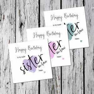 Sister-in-law Birthday Card
